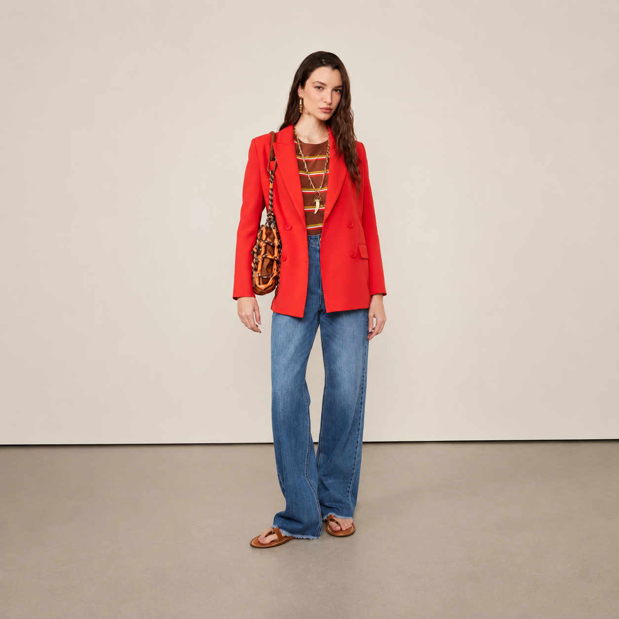 BLAZER DE CREPE VERMELHO ANIMALE