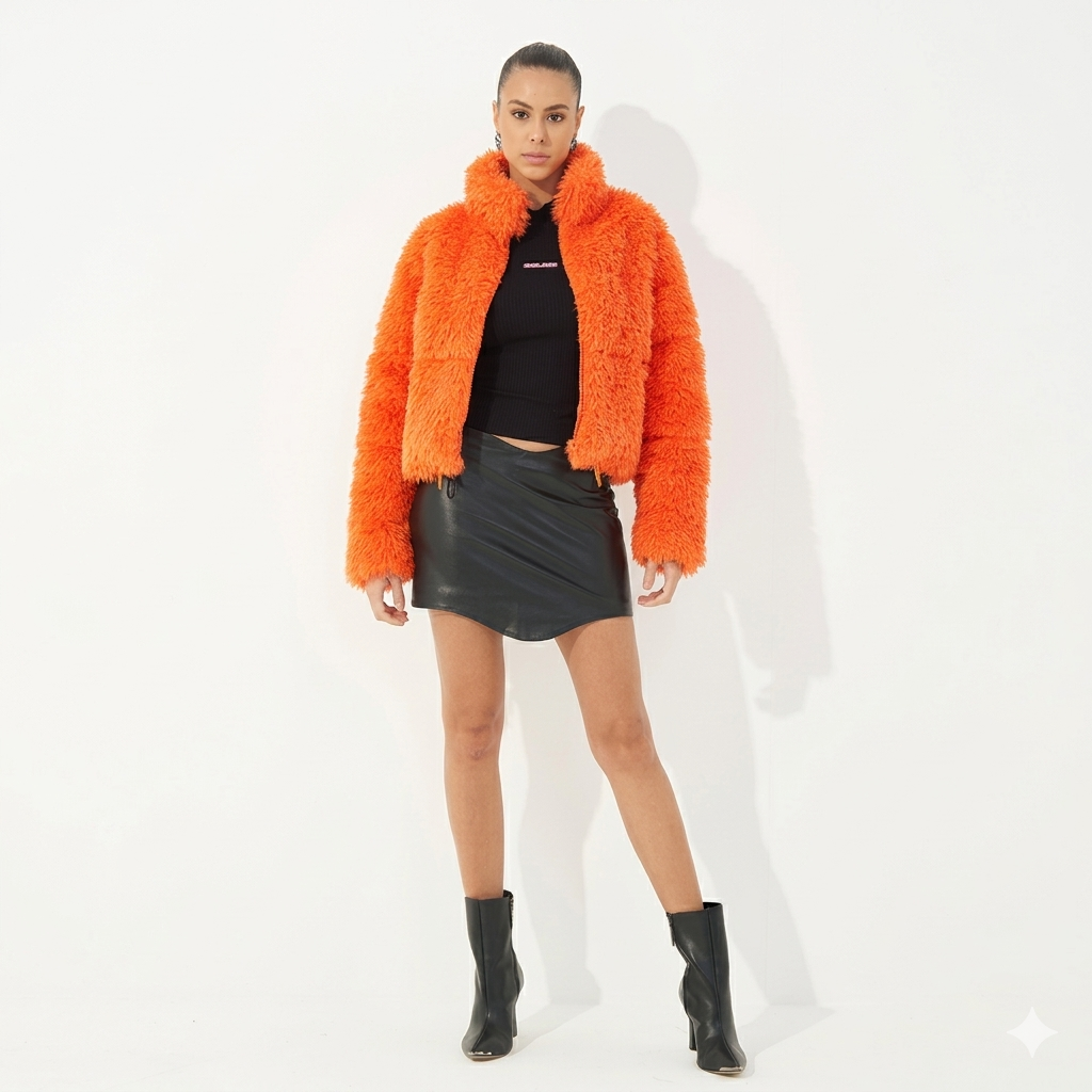 JAQUETA PUFFER TEDDY SAOKO COLCCI