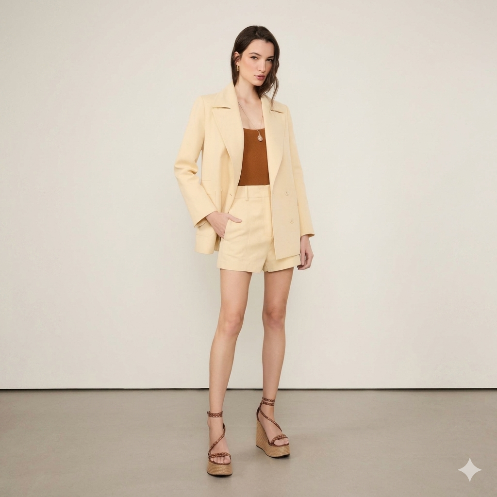 BLAZER CHEVRON AMARELO ANIMALE