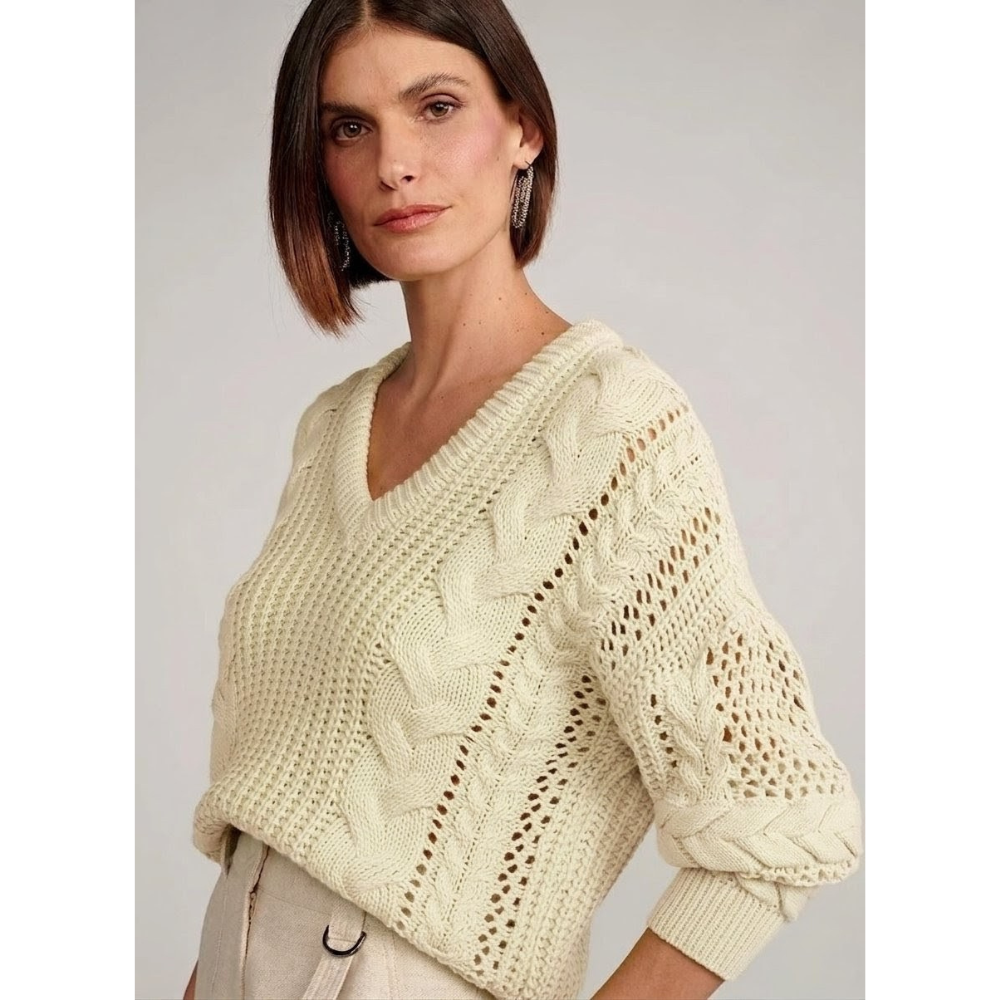 Blusa Tricot Salomé I Off White Le Lis Blanc