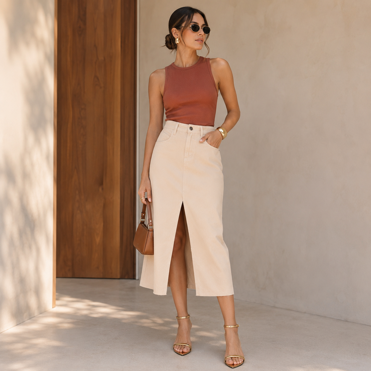 Saia Feminina Darli II Bege Le Lis Blanc