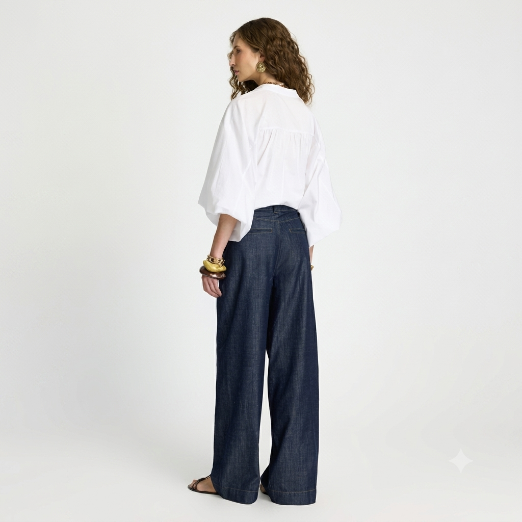 Calça Jeans Feminina Pantalona Fany Le Lis Blanc - Imagem 2