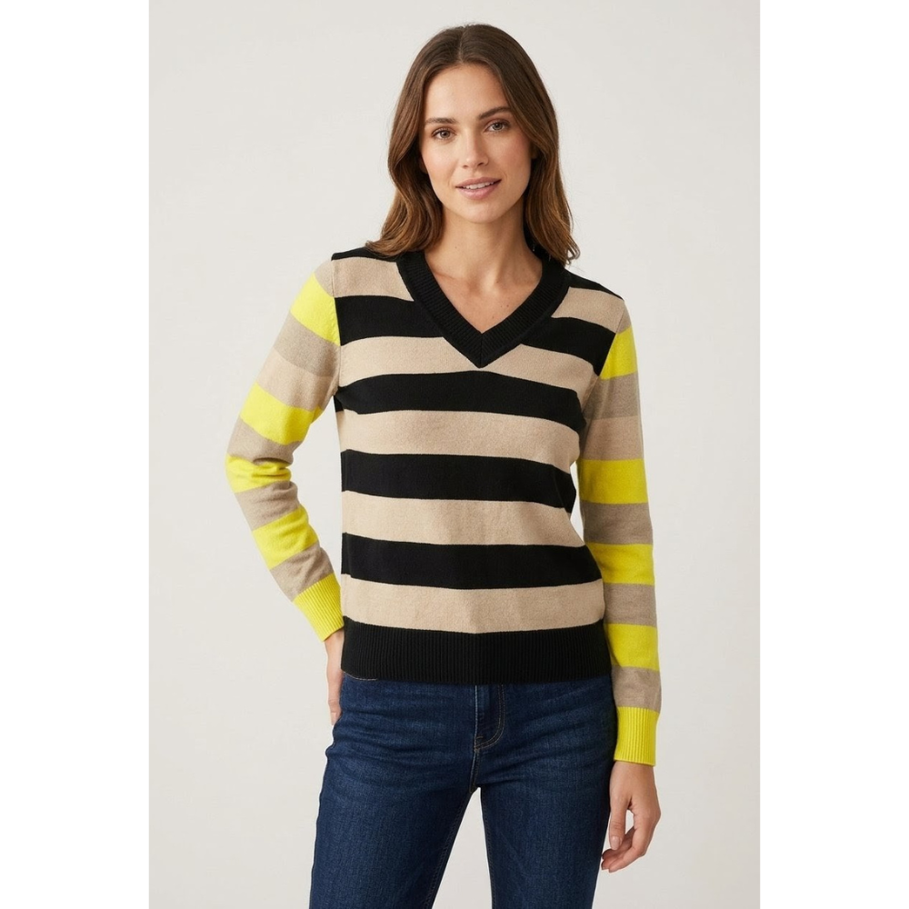 Blusa Feminina Tricot Soft Touch Listra Cantão