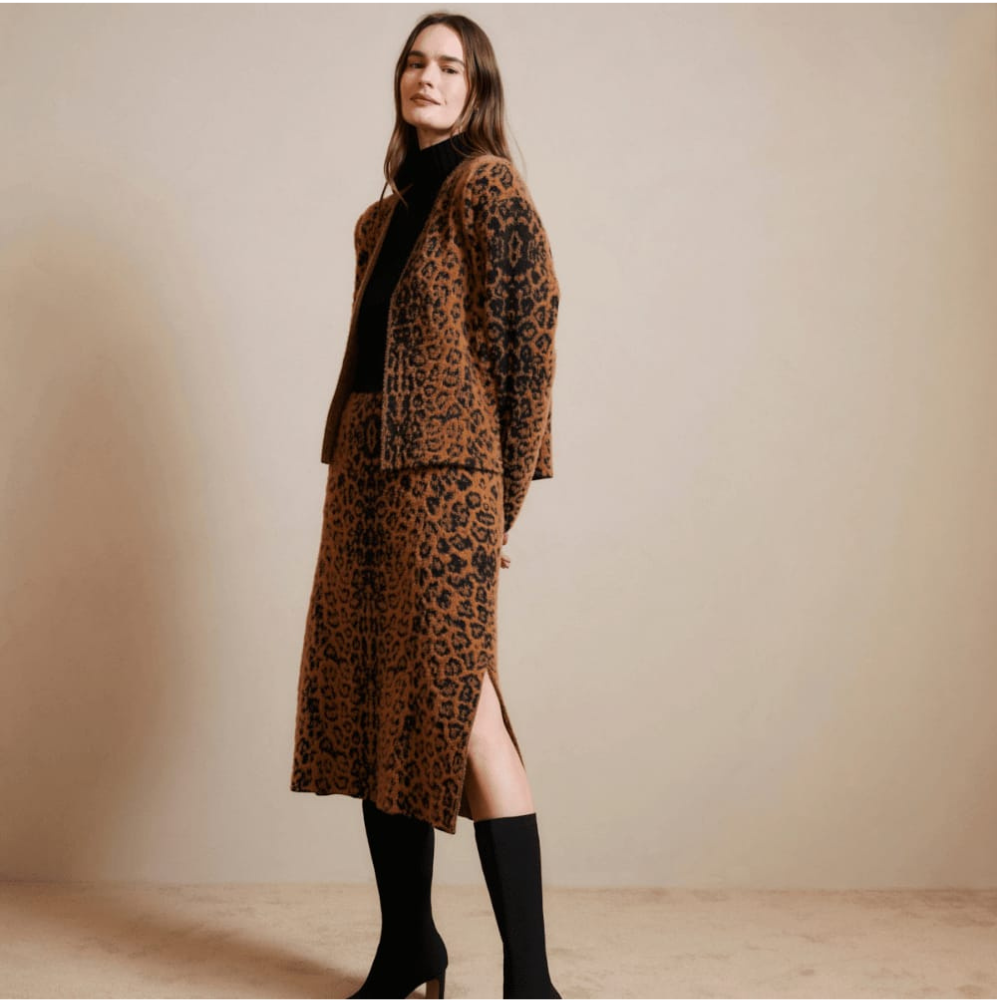 Saia Feminina Tricot Onça Ambicione